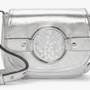 NWT VINCE CAMUTO METALLIC SILVER CROSSBODY retails $88.00